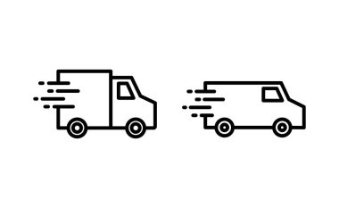 Delivery truck icon vector for web and mobile app. Delivery truck sign and symbol. Shipping fast delivery icon