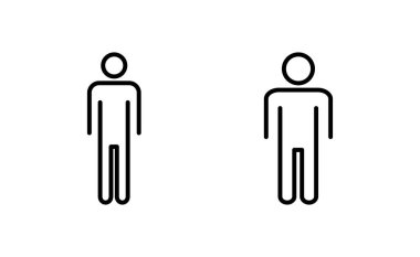 Web ve mobil uygulama için insan simgesi vektörü. Erkek işareti ve sembol. insan sembolü