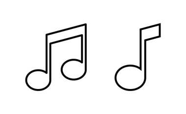 Web ve mobil uygulama için müzik simgesi vektörü. nota işareti ve sembol