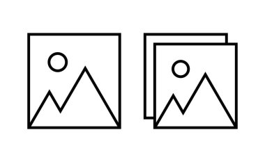 Web ve mobil uygulama için resim simgesi vektörü. Fotoğraf galerisi işareti ve sembol. resim simgesi