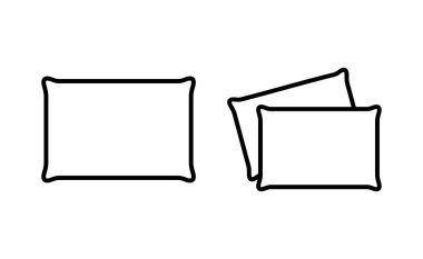 Web ve mobil uygulama için yastık simgesi vektörü. Yastık işareti ve sembol. Rahat yumuşacık yastık.