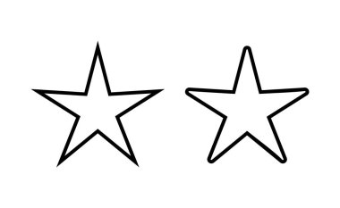 Web ve mobil uygulama için Yıldız Simgesi vektörü. Reyting işareti ve sembol. favori yıldız simgesi