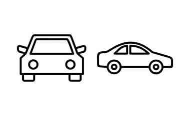 Car icon vector for web and mobile app. car sign and symbol. small sedan