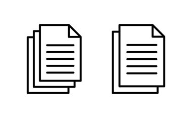 Document icon vector for web and mobile app. Paper sign and symbol. File Icon