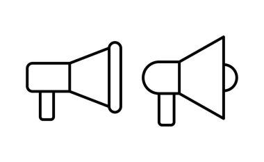 Web ve mobil uygulama için megafon simgesi vektörü. Hoparlör işareti ve sembol