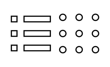 Web ve mobil uygulama için menü simgesi vektörü. Web menü işareti ve sembol. Hamburger menüsü sembolü