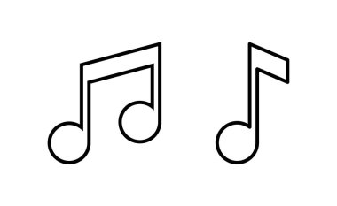 Web ve mobil uygulama için müzik simgesi vektörü. nota işareti ve sembol