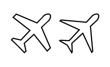 Web ve mobil uygulama için düzlem simgesi vektörü. Uçak işareti ve sembol. Uçuş taşıma sembolü. Seyahat işareti. uçak.