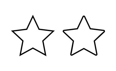 Web ve mobil uygulama için Yıldız Simgesi vektörü. Reyting işareti ve sembol. favori yıldız simgesi