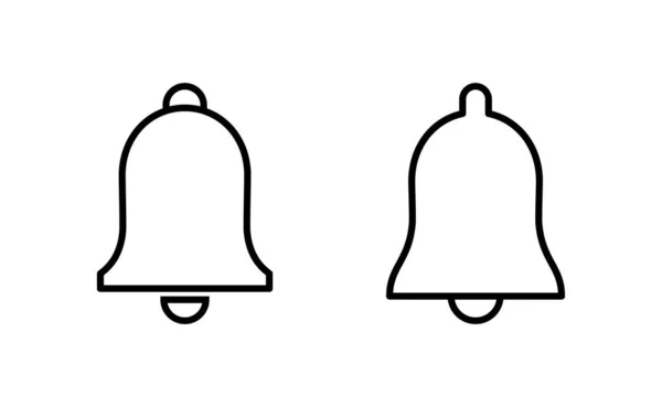 Web和移动应用程序的Bell Icon向量 网站设计的通知标志和符号 — 图库矢量图片