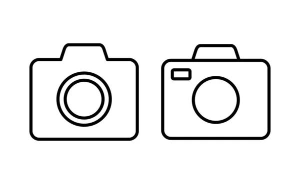 Вектор Значков Камеры Веб Мобильного Приложения Знак Символ Фотокамеры Фотография — стоковый вектор