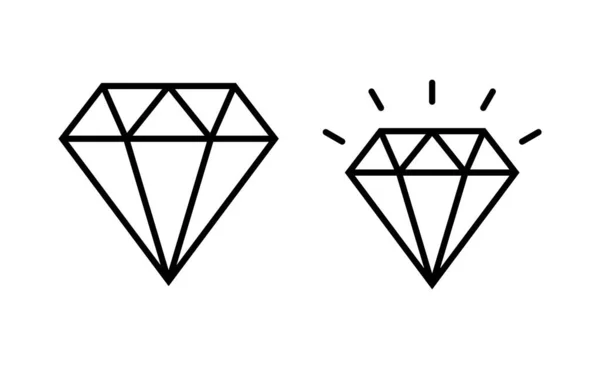 Diamond Icon Vector Web Mobile App Diamond Gems Sign Symbol — 스톡 벡터