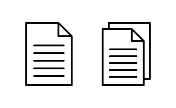 Document Icon Vector Web Mobile App Paper Sign Symbol File — Stockvektor