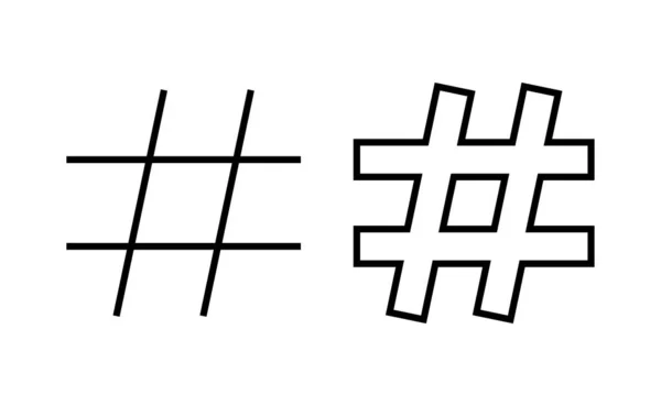 Hashtag Icon Vector Web Mobile App Hashtag Sign Symbol — 图库矢量图片