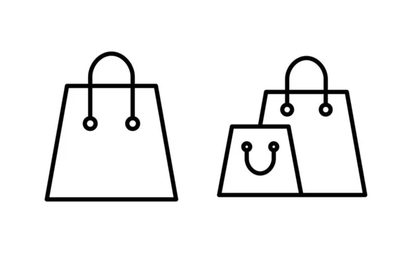 Symbolvektor Für Einkaufstaschen Für Web Und Mobile App Einkaufsschild Und — Stockvektor