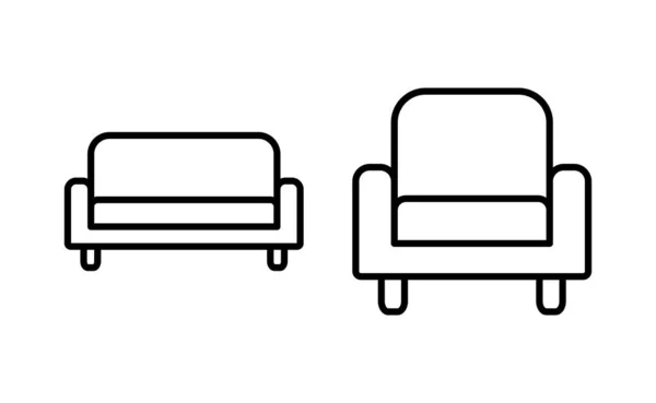 Sofa Icon Vektor Für Web Und Mobile App Sofa Zeichen — Stockvektor