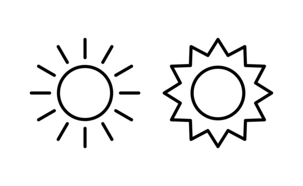 Vector Icono Sol Para Web Aplicación Móvil Signo Símbolo Brillo — Vector de stock