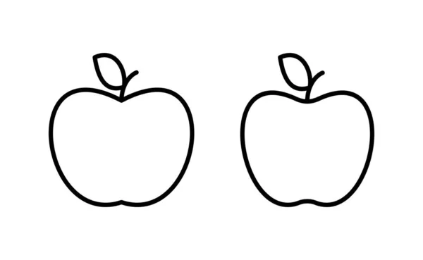 Вектор Піктограм Apple Веб Мобільного Додатку Знак Apple Символи Веб — стоковий вектор