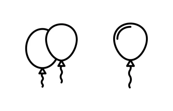 Ballon Pictogram Vector Voor Web Mobiele App Partij Ballon Teken — Stockvector