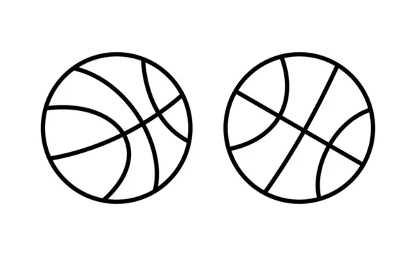 Вектор Піктограм Баскетболу Веб Мобільного Додатку Баскетбольний Знак Символ — стоковий вектор