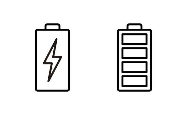 Battery Icon Vector Web Mobile App Battery Charging Sign Symbol — Vettoriale Stock