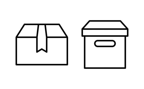 Box Icon Vector Web Mobile App Box Sign Symbol Parcel — Stock vektor