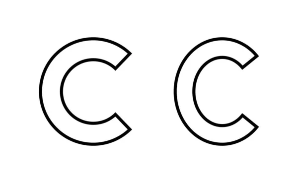 Copyright Icon Vector Web Mobile App Copyright Sign Symbol — Stockvector