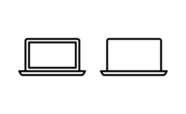 网络应用和移动应用的笔记本电脑图标向量 计算机符号和符号 — 图库矢量图片