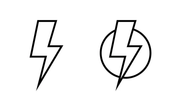 Lightning Icon Vektor Für Web Und Mobile App Elektrisches Zeichen — Stockvektor