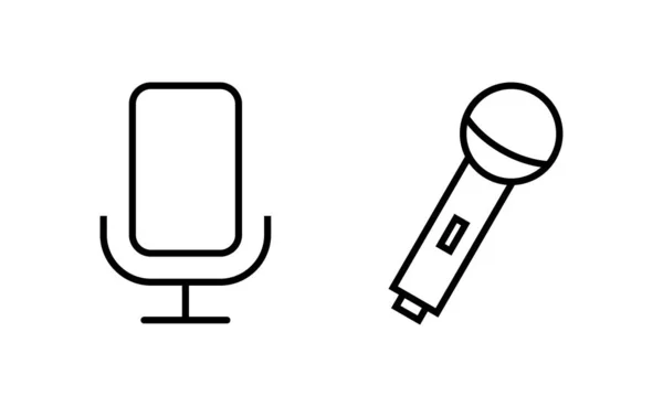 Vector Icono Micrófono Para Web Aplicación Móvil Signo Símbolo Karaoke — Archivo Imágenes Vectoriales