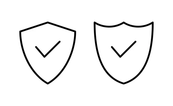 Shield Marca Verificación Vector Icono Para Web Aplicación Móvil Protección — Archivo Imágenes Vectoriales