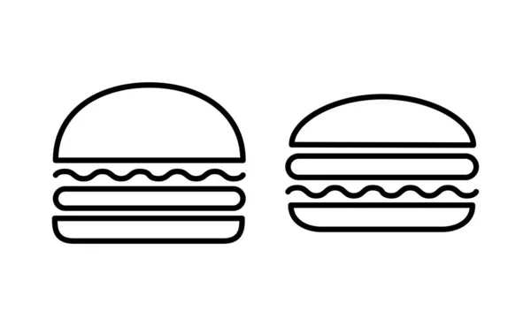 Burger Icon Vector Web Mobile App Burger Sign Symbol Hamburger — Image vectorielle