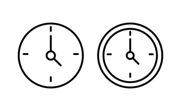 Clock Icon Vector Web Mobile App Time Sign Symbol Watch — Vetor de Stock