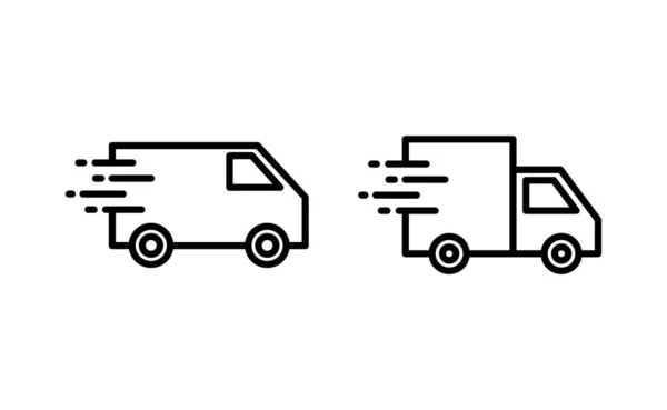 Delivery Truck Icon Vector Web Mobile App Delivery Truck Sign — Wektor stockowy