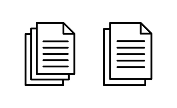 Document Icon Vector Web Mobile App Paper Sign Symbol File — Image vectorielle