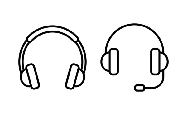 Вектор Піктограми Навушників Веб Мобільного Додатку Знак Навушника Символ — стоковий вектор