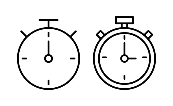 Stopwatch Icon Vector App Web Mobile Timer Segno Simbolo Icona — Vettoriale Stock