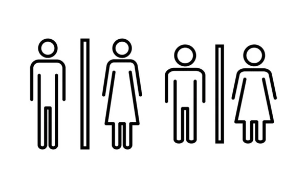 Toilet Icon Vector Web Mobile App Girls Boys Restrooms Sign — Stock Vector