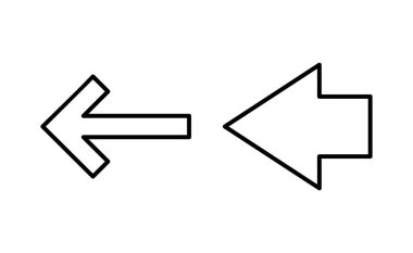 Web ve mobil uygulama için ok simgesi vektörü. Web tasarımı için ok işareti ve sembol.