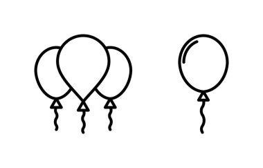 Web ve mobil uygulama için balon simgesi vektörü. Parti balonu işareti ve sembolü