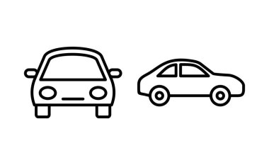 Car icon vector for web and mobile app. car sign and symbol. small sedan