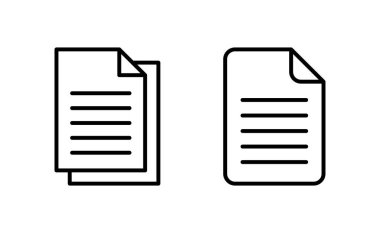 Document icon vector for web and mobile app. Paper sign and symbol. File Icon