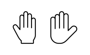 Hand icon vector for web and mobile app. hand sign and symbol. hand gesture