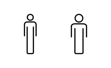 Web ve mobil uygulama için insan simgesi vektörü. Erkek işareti ve sembol. insan sembolü