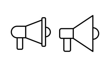 Web ve mobil uygulama için megafon simgesi vektörü. Hoparlör işareti ve sembol