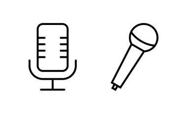 Web ve mobil uygulama için mikrofon simgesi vektörü. Karaoke işareti ve sembol