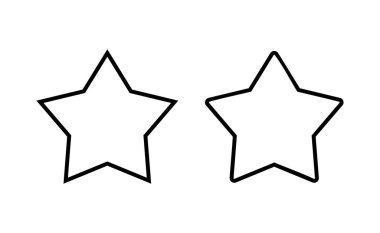 Web ve mobil uygulama için Yıldız Simgesi vektörü. Reyting işareti ve sembol. favori yıldız simgesi