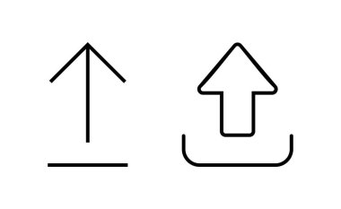Web ve mobil uygulama için simge vektörü yükle. veri işareti ve sembolü yükle