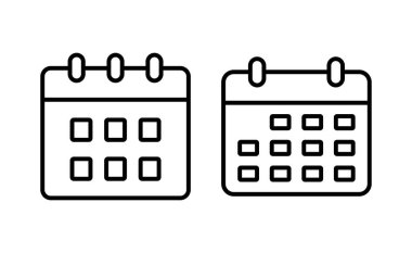 Calendar icon vector for web and mobile app. Calender sign and symbol. Schedule icon symbol