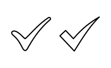 Check mark icon vector for web and mobile app. Tick mark sign and symbol